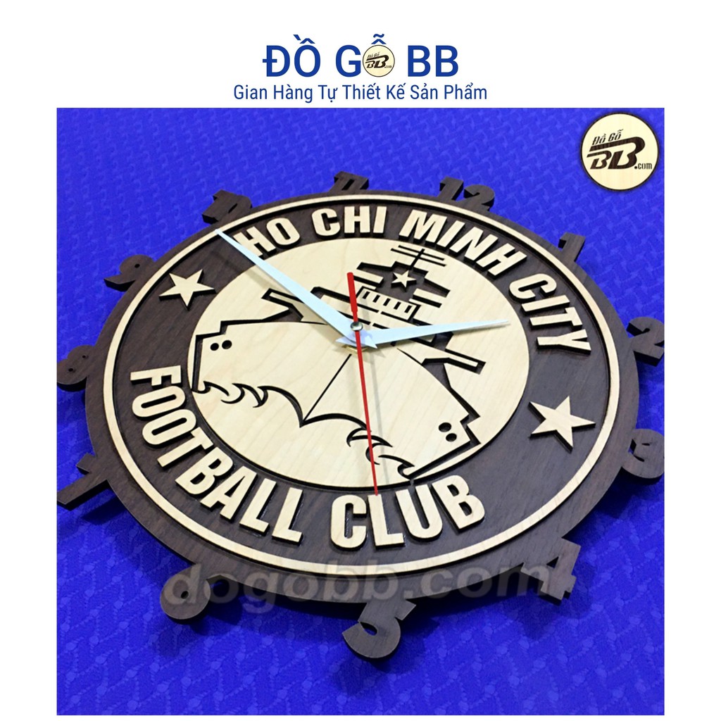 Đồng Hồ Treo Tường Logo 14CLB Bóng Đá Vleague Hà Nội Viettel Hoàng Anh Gia Lai Nam Định Hải Phòng Quảng Ninh SLNA-ĐồGỗBB