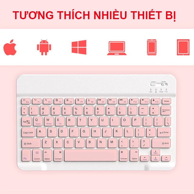 Bộ Bàn Phím Bluetooth 10 Inch / 7 Inch Và Chuột Bluetooth, Thích Hợp Cho IPad / Máy Tính Bảng / Máy Tính Xách Tay / điện