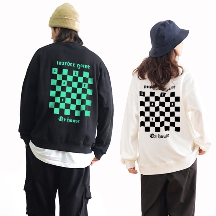 Áo sweater unisex nam nữ form rộng Qt.house nỉ dài tay SWBC01