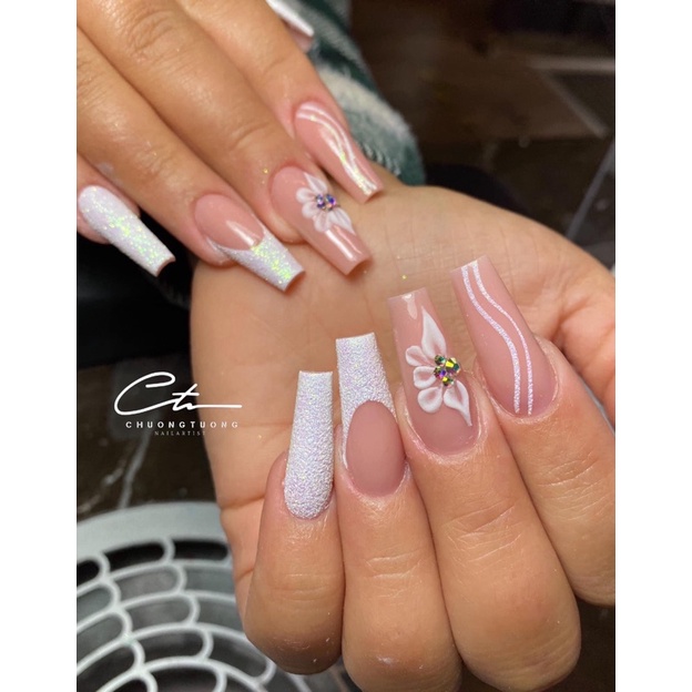 Nhũ cát rắc móng kim tuyến nail