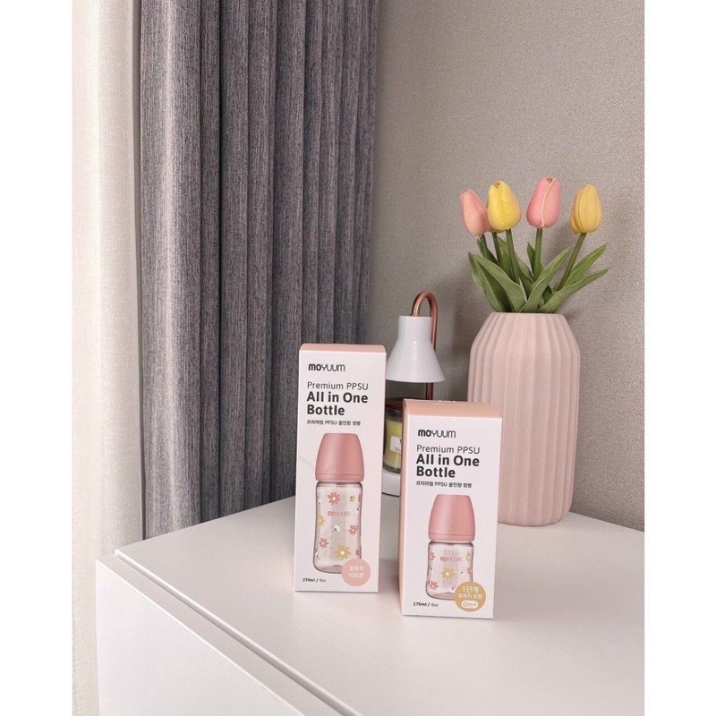 Bình Sữa Moyuum Hoa Cúc Daisy/ Bình Moyuum Hồng Limited Edition 2022 Hàn Quốc 170ml/ 270ml PPSU