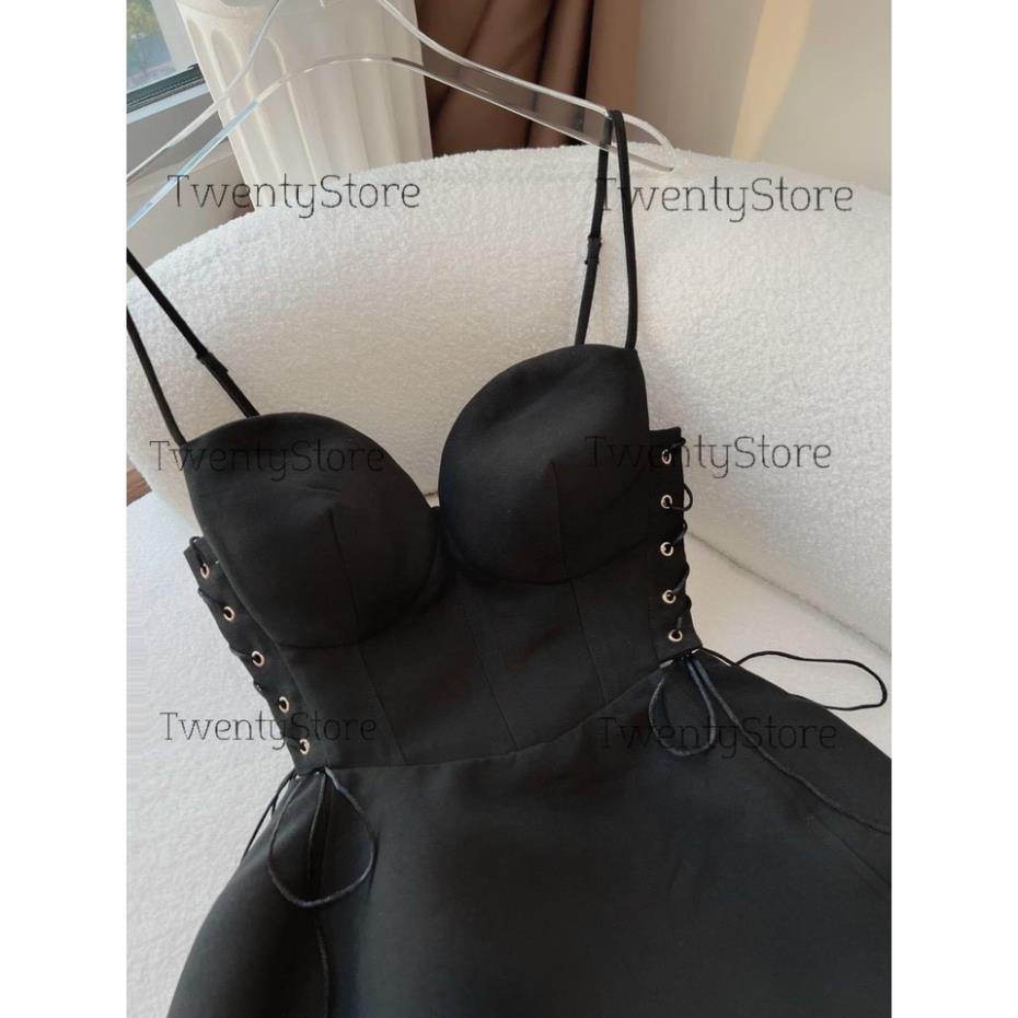 Váy xòe cúp ngực đán dây eo