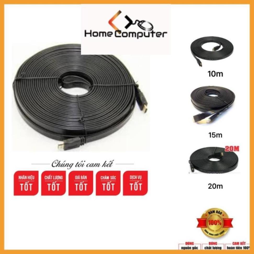 Dây cáp tín hiệu HDMI 10m, 15m, 20m dẹt chuẩn 1.4v lõi đồng. bảo hành 3 tháng- Home.mall