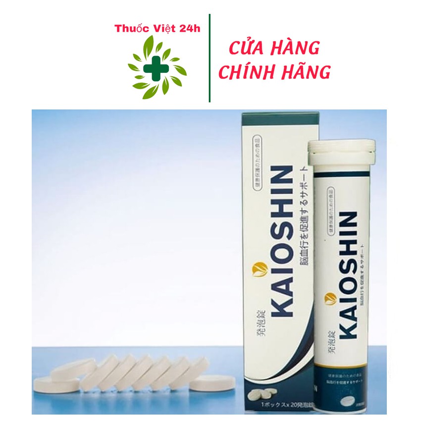Sủi KAIOSHIN Mua 4 Tặng 2- Hỗ trợ tăng cường tuần hoàn máu não Hộp 20 viên - Thuốc Việt 24h
