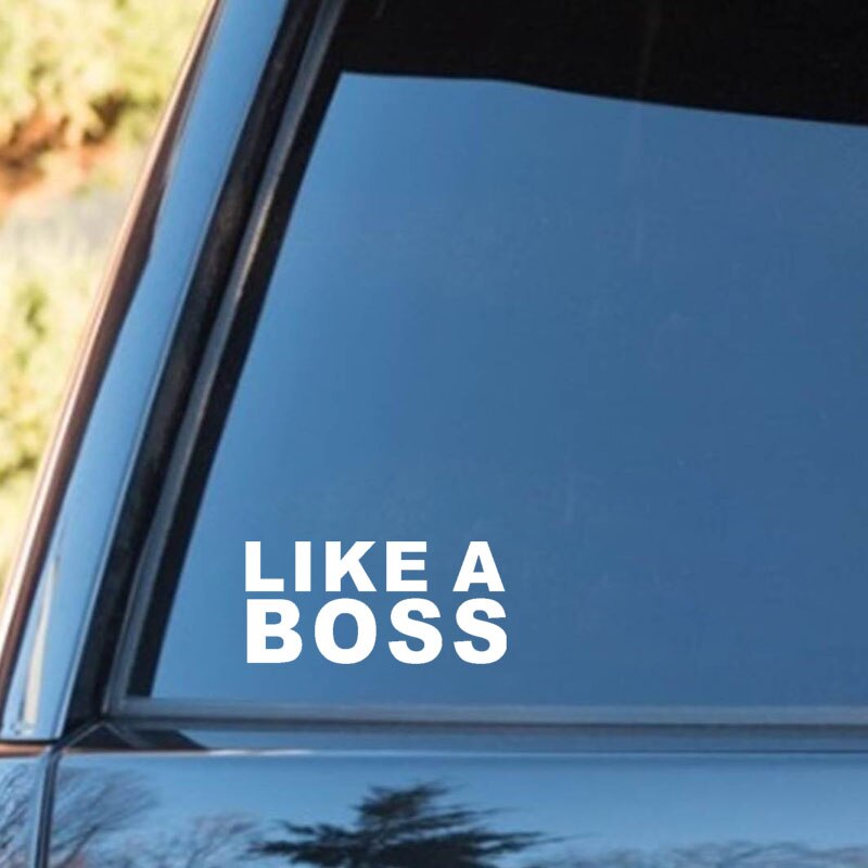 Miếng Dán Trang Trí Xe Hơi In Chữ &quot;Like A Boss&quot; 15.1cm X 7cm