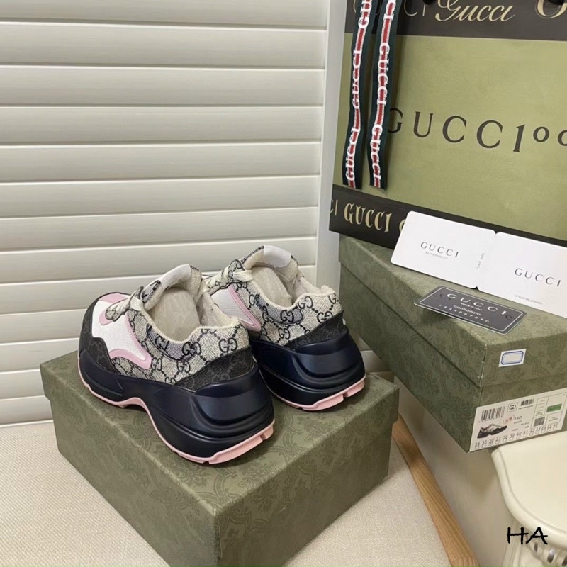 GIÀY GU'CCI HỒNG ĐEN LAI AU SC