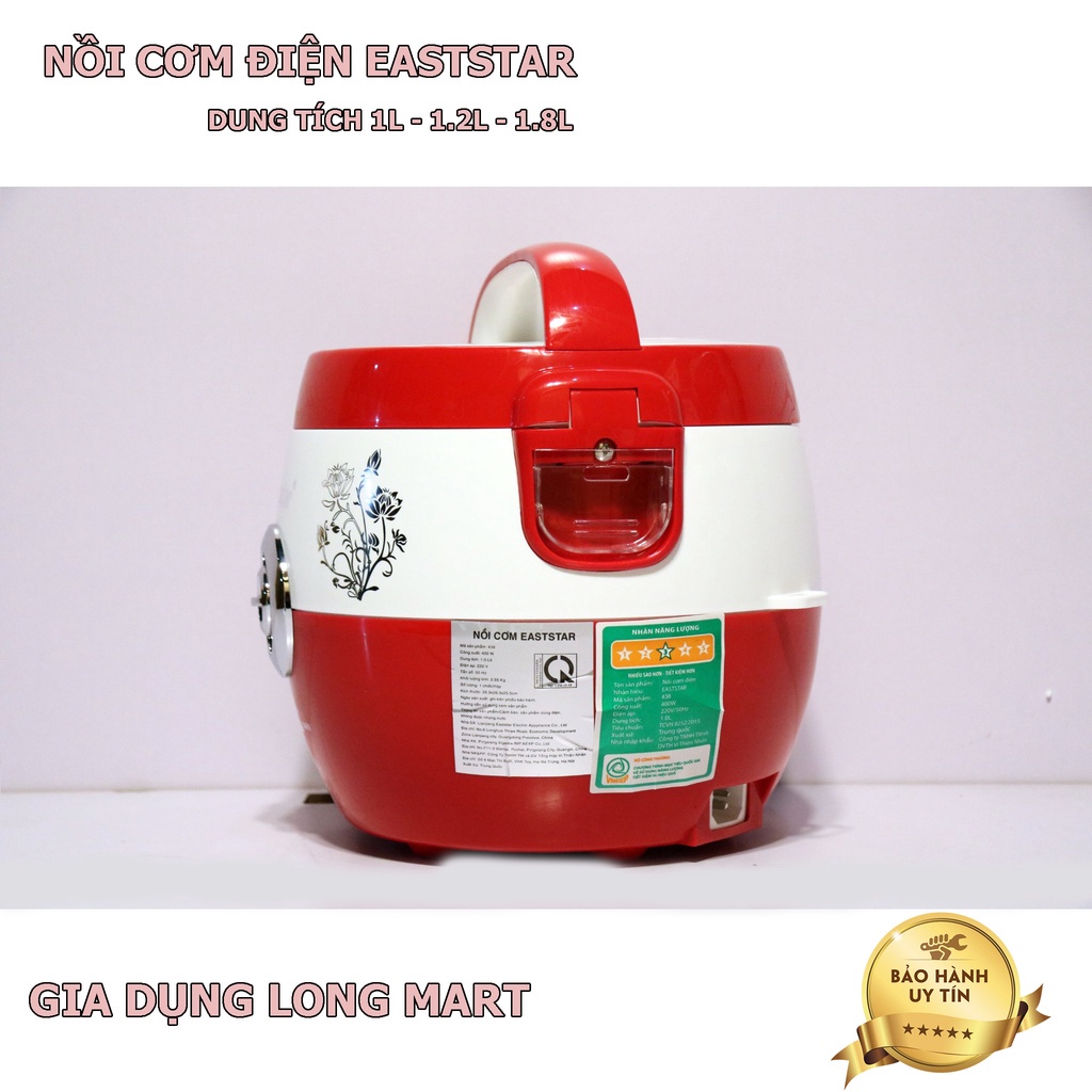 Nồi cơm điện Eaststar 1.2L - 1.8L Công suất 400-700W, Lòng niêu siêu dày nấu cơm ngon Hàng chính hãng BH 12 Tháng
