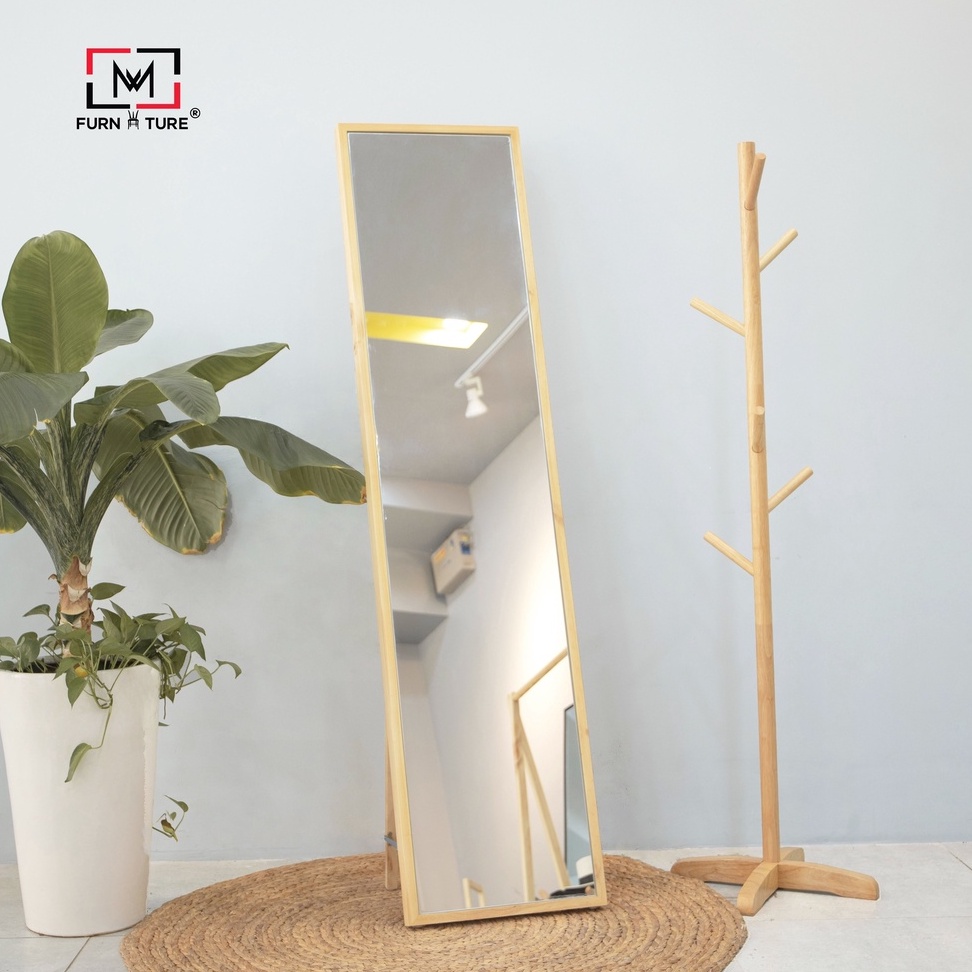 Gương soi toàn thân hàn quốc size 40 màu gỗ thương hiệu MW FURNITURE - Nội thất căn hộ
