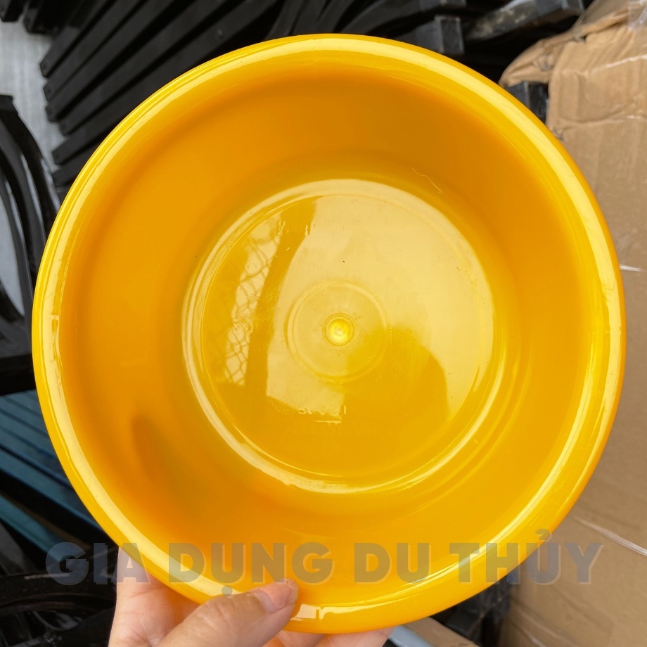 Thau nhựa tròn màu trắng size nhỏ 20-30 phù hợp làm chậu rửa mặt, rửa rau quả nhiều màu sắc của gia dụng Du Thủy