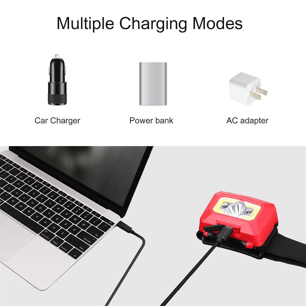 LAKAMIER Đèn Đeo Đầu 5 Tốc Độ Ánh Sáng Xanh Hai Trong Một Dùng Khi Đi Xe Đạp / Leo Núi