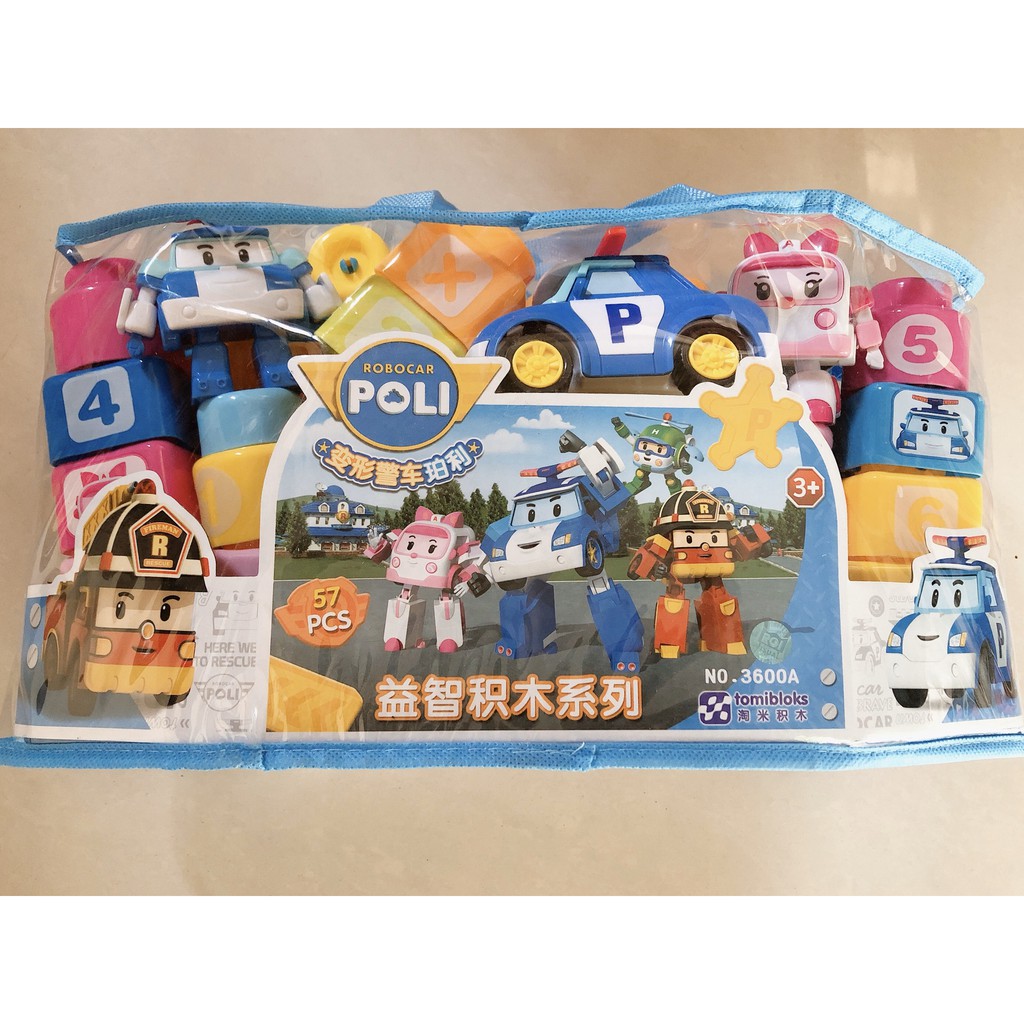 Đồ chơi xếp hình Robocar Poli 57 chi tiết cực đẹp