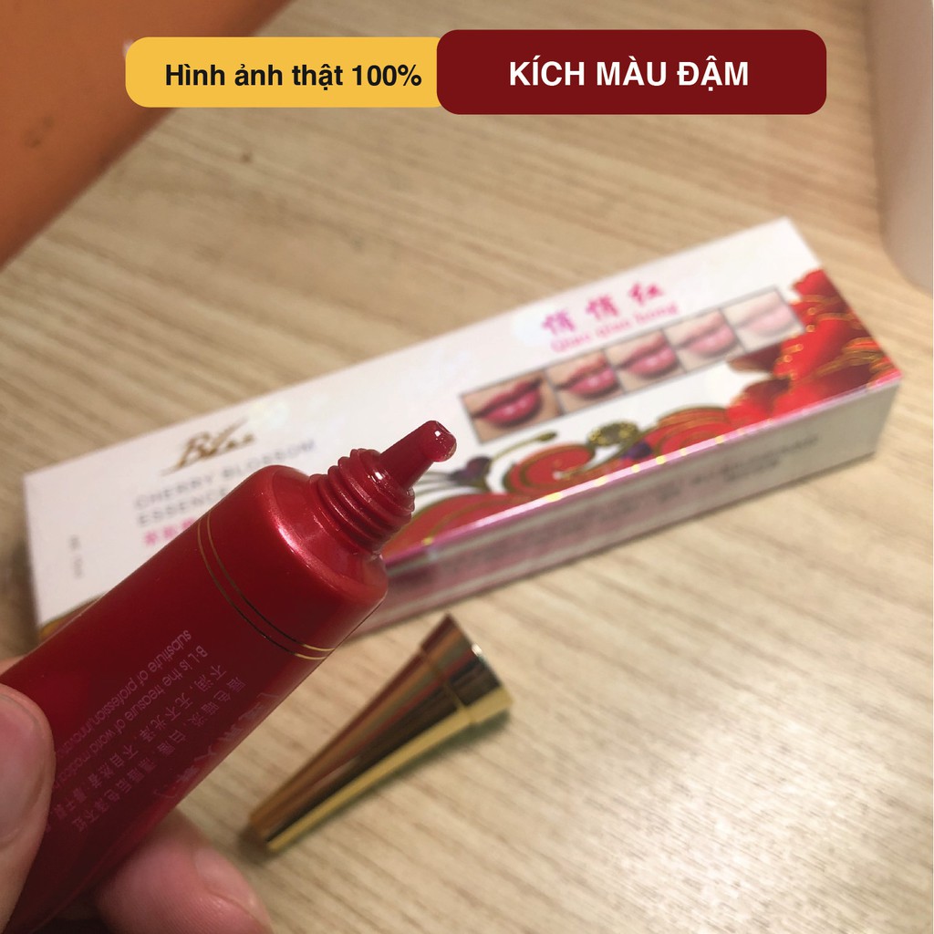 Son dưỡng kích màu môi sau xăm BL cherry đỏ hồng, dưỡng kích màu lên nhanh, đậm và chuẩn màu, kem kích màu môi bl