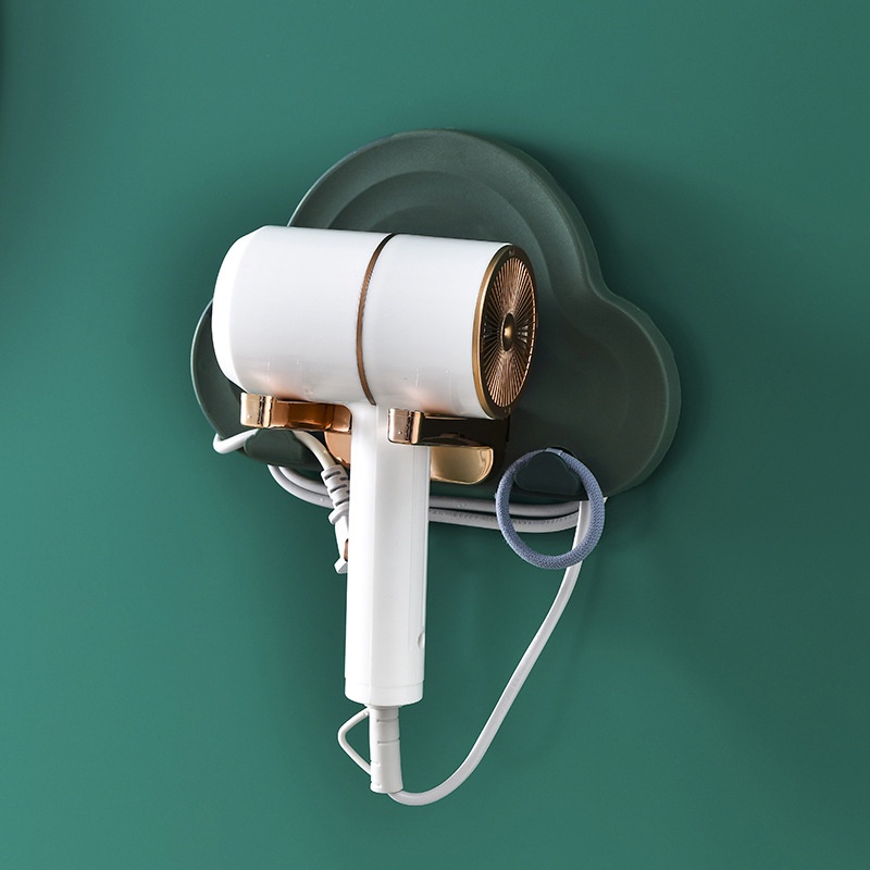 Giá Đỡ Máy Sấy Tóc Gắn Tường Không Đục Lỗ Có Thể Gập Lại Cho Phòng Tắm
