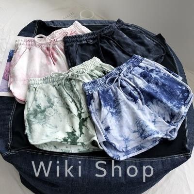 Quần đùi loang unisex cạp chun freesize phôm rộng dáng suông cực tôn dáng - Quần đùi nữ mặc nhà mặc đi tập | BigBuy360 - bigbuy360.vn