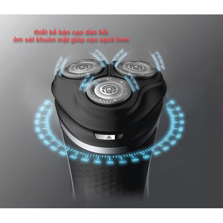 Hàng cao cấp - Máy cạo râu Philips Shaver series 2000, 3 lưỡi cạo 5D siêu sạch