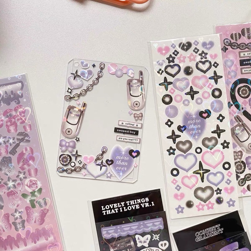 Sticker i love vr1_ hình dán trang trí top,card