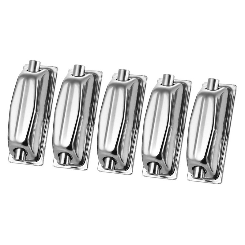 6 Pcs Drum Accessories:5Pcs Double-End Rectangular Snare Drum Lug Hooks Ear Drum Set & 1 Pcs Hi Hat Cymbal Stand Holder