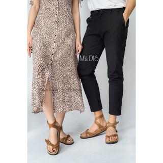Dép đế trấu, da bò thật Nam Nữ mã D16