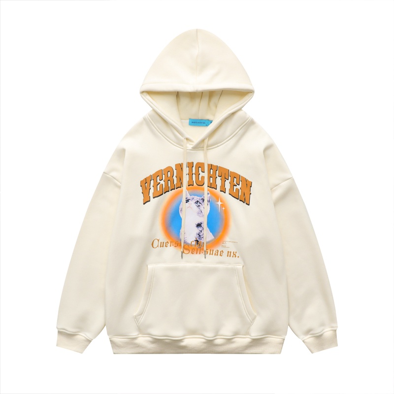 Áo Hoodie Tay Dài In Chữ Phong Cách Retro Thời Trang Cho Nữ