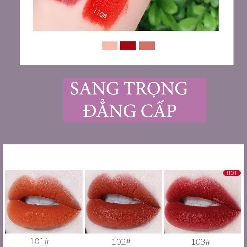 Son môi HOLD LIVE màu lì lâu trôi, gồm 10 màu lựa chọn xinh xinh, quyến rũ. | BigBuy360 - bigbuy360.vn
