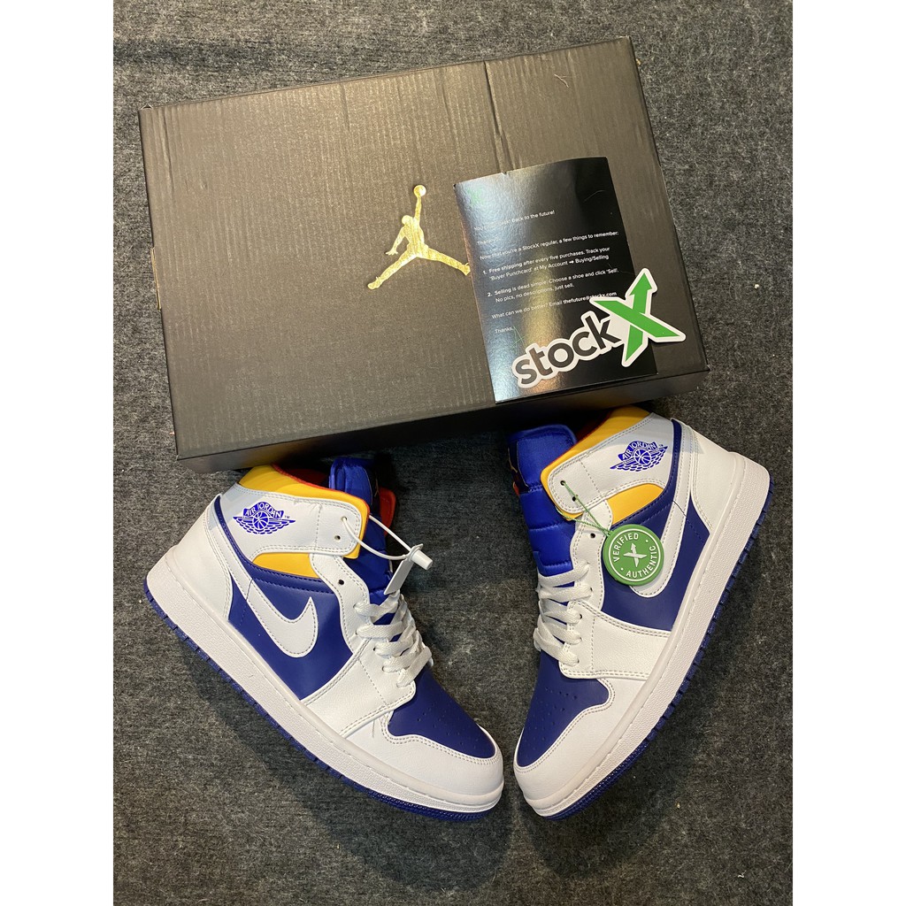 Giày air jordan 1 cổ cao nam-trắng xanh [rep_11]