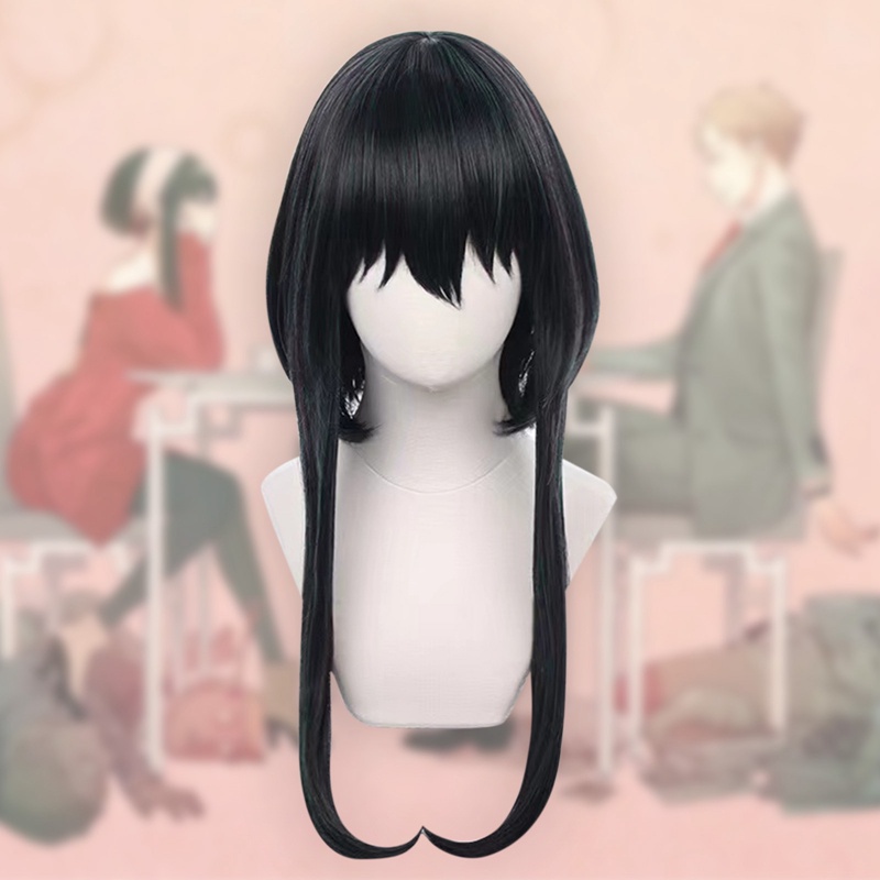 Tóc Giả Dài Màu Đen Chịu Nhiệt Hóa Trang Nhân Vật Yor Forger Trong Anime Spy×Family