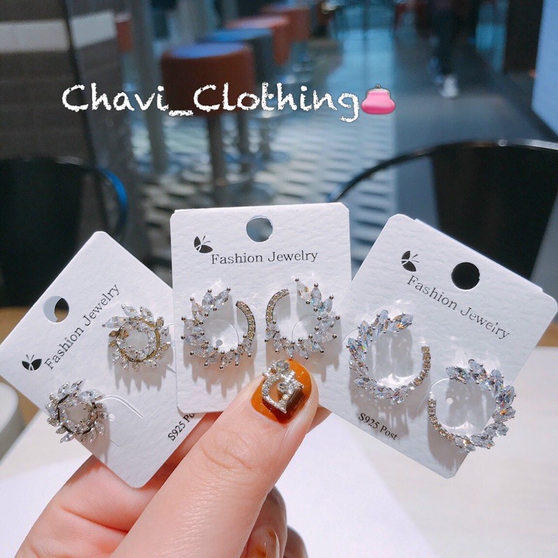 Hoa tai Nụ bạc 925 Shop Chavi Phụ kiện nữ