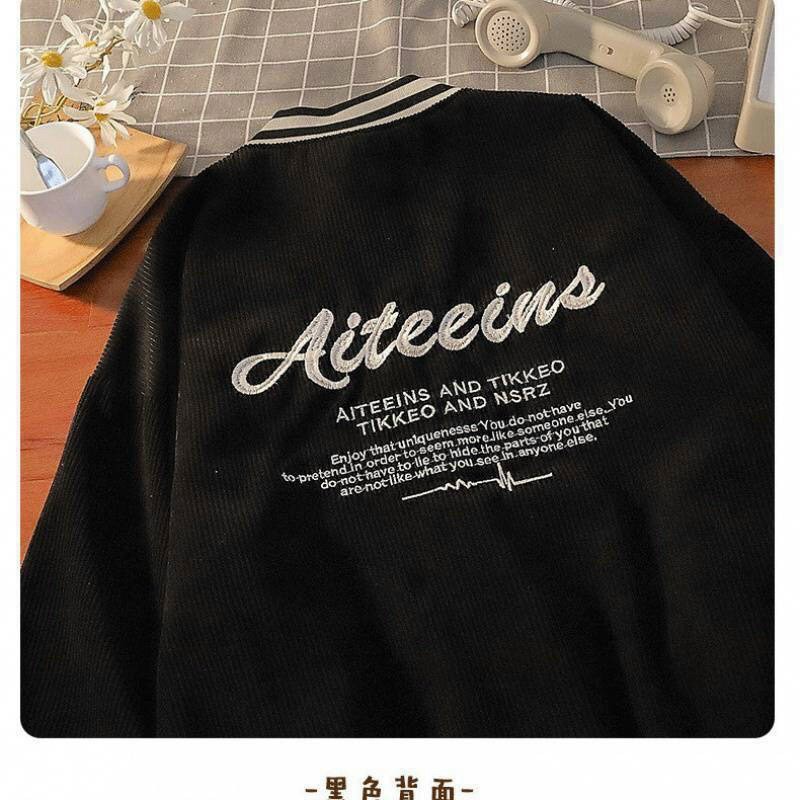 Áo bomber áo bomber varsity khoác nhung tăm 1 lớp Tikkeo thêu chữ cao cấp