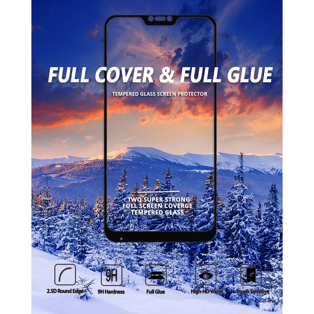 Miếng dán 5D Full keo cho Xiaomi Redmi 6 Pro (Đen)