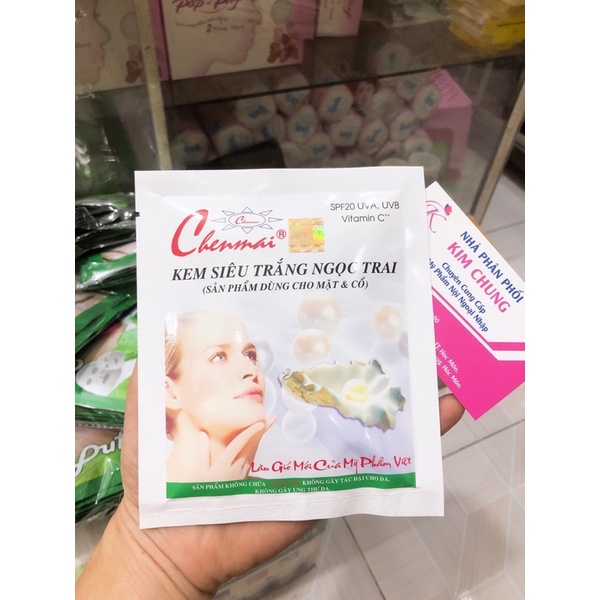 kem và bột tắm mặt siêu trắng Chenmai Mặt và cổ 100g