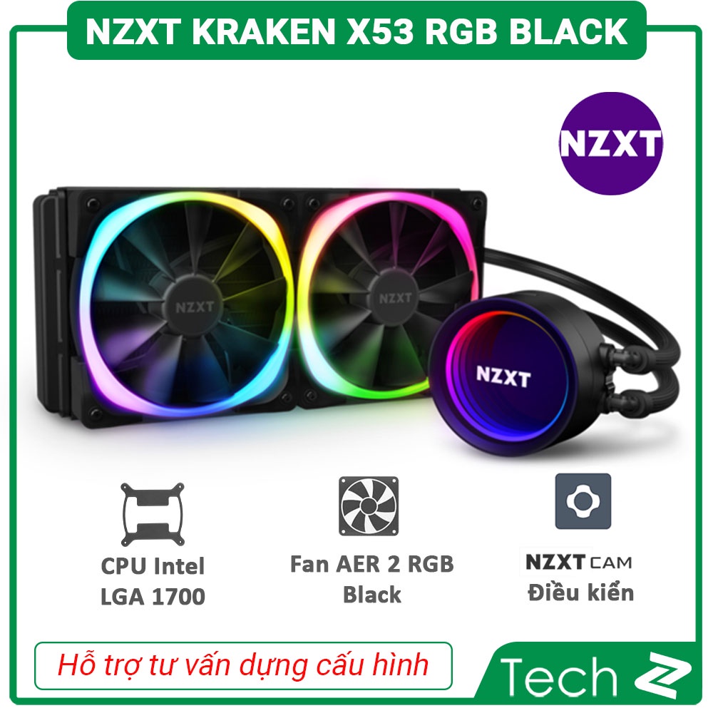 Tản nhiệt nước AIO CPU NZXT Kraken X53 RGB