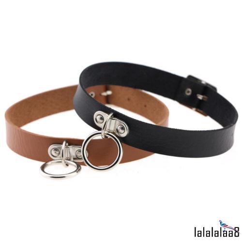 Nan-có thể điều chỉnh thời trang nữ cổ da punk đinh tán tình yêu khóa cổ O Ring