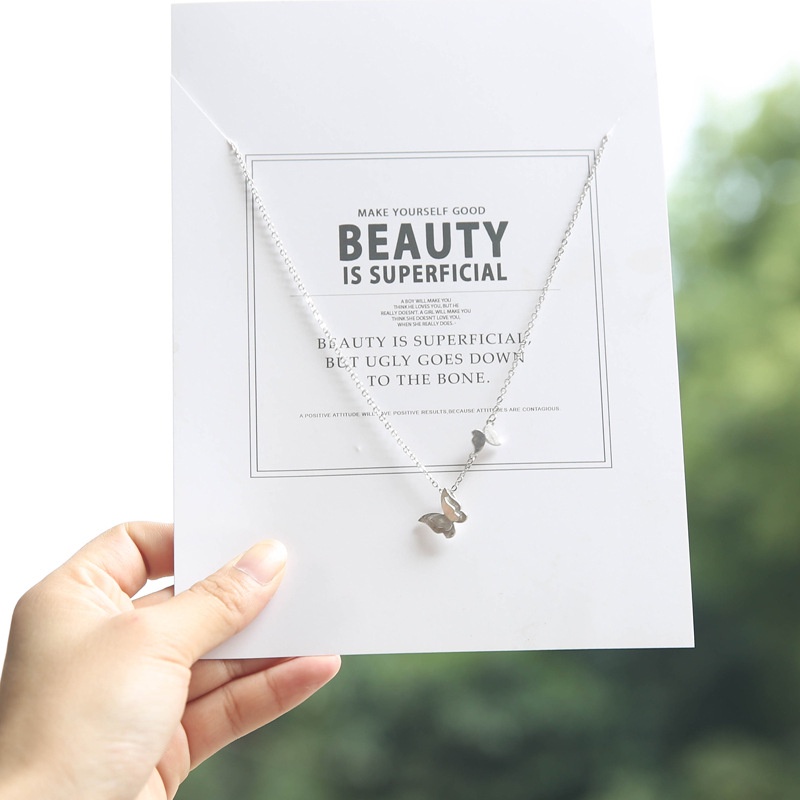 Dây chuyền bạc nữ cao cấp Evasilver mặt Butterfly, dây chuyền chuẩn bạc ta sang trọng