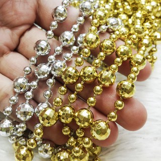 Dây cườm vàng bạc trang trí thủ công rèm hạt châu acrylic đính kết quần áo sợi 1M