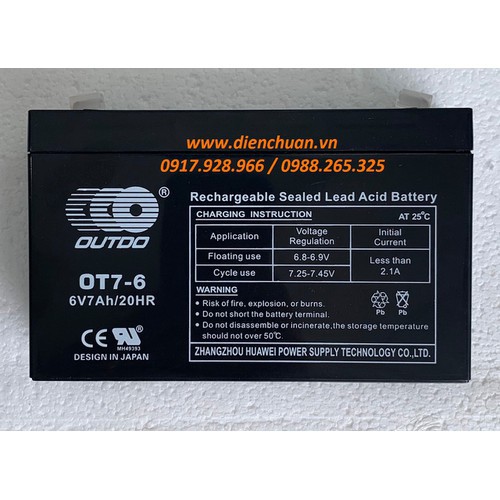 Ắc quy xe điện trẻ em 6V 7Ah