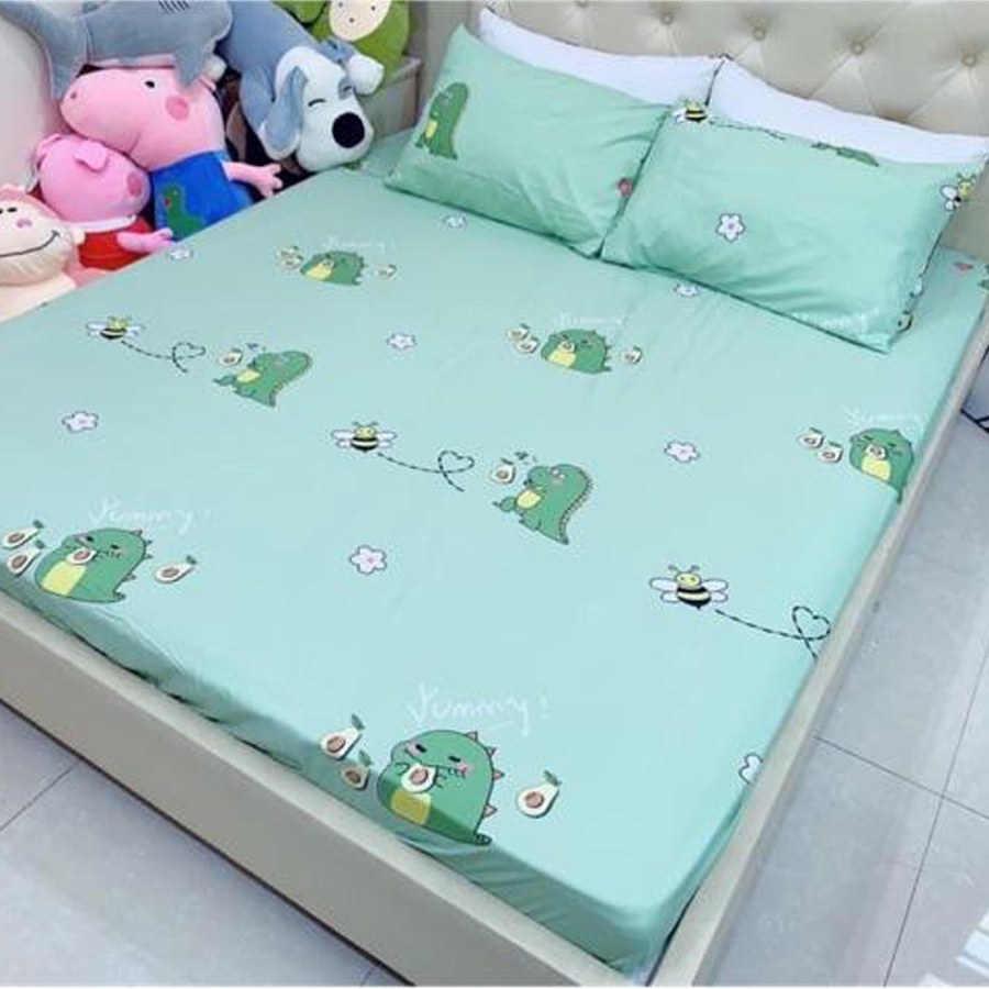 Bộ Chăn Ga Gối Poly Nhập Khẩu Ga Hàn Quốc 2m2 đáng yêu (Chọn Mẫu)
