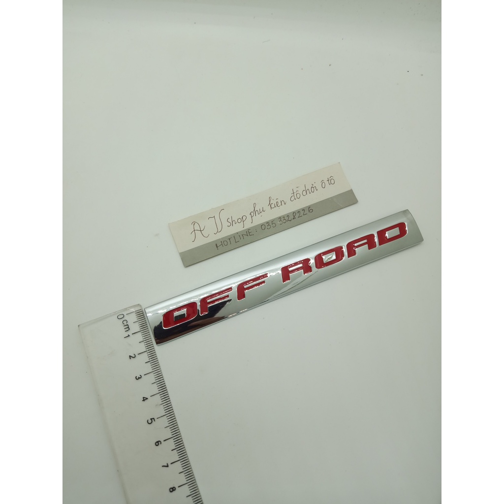 Miếng Dán Chữ OFF ROAD  Bằng kim loại nguyên khối Trang Trí Xe Hơi