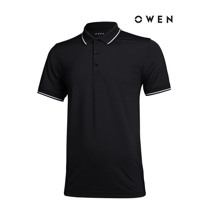 Xả 12.12 10.10 . OWEN - Áo polo ngắn tay Owen màu đen 20183 - Áo thun có cổ nam Cực Đẹp . . . ' ' ' hot .