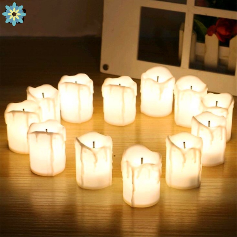 Đèn LED hình chiếc nến để bàn phong cách Bắc Âu Roman dùng trang trí đa năng
