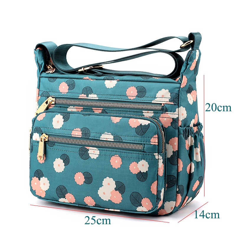 Túi Đeo Chéo Một Bên Vai Sức Chứa Lớn In Họa Tiết Phong Cách Trung Hoa Đơn Giản Thời Trang