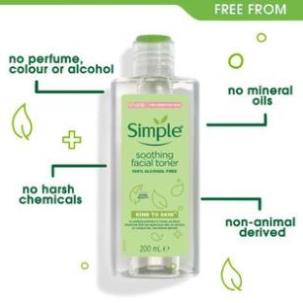 Nước Hoa Hồng Simple 200ml, Toner Simple cân bằng ẩm cho da - Ads.cosmetics