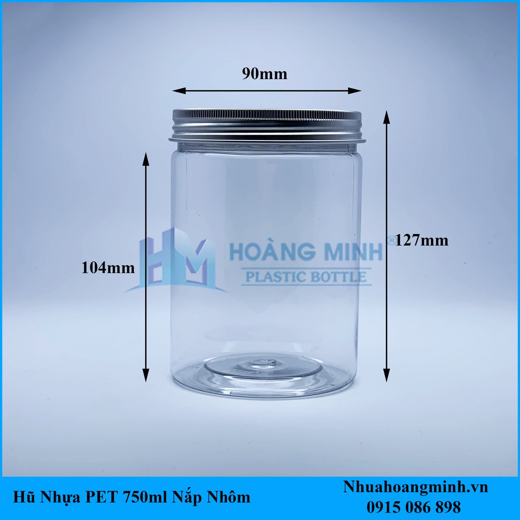 Hũ Nhựa PET 750ml Nắp Nhôm Giá (Sỉ) Xuất Xưởng