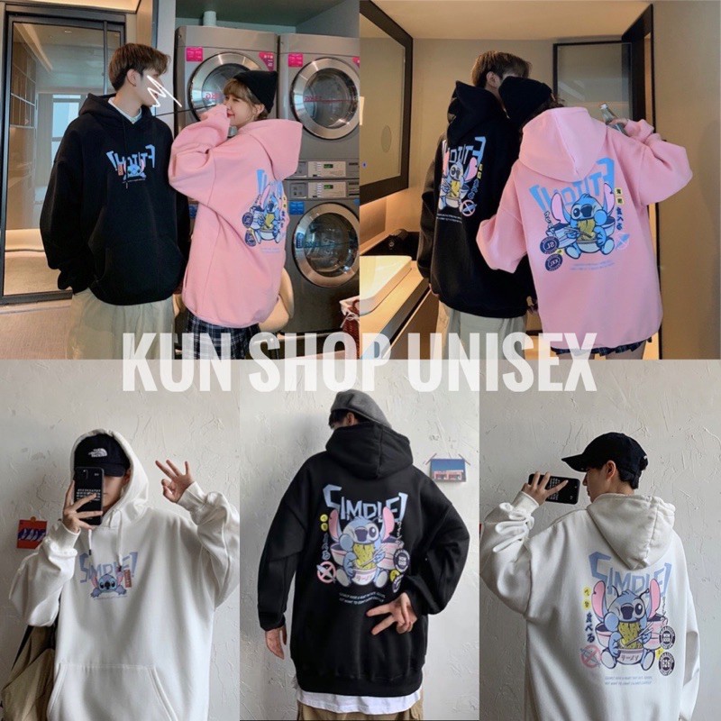 ÁO KHOÁC HOODIE Stich ramen UNISEX nam nữ