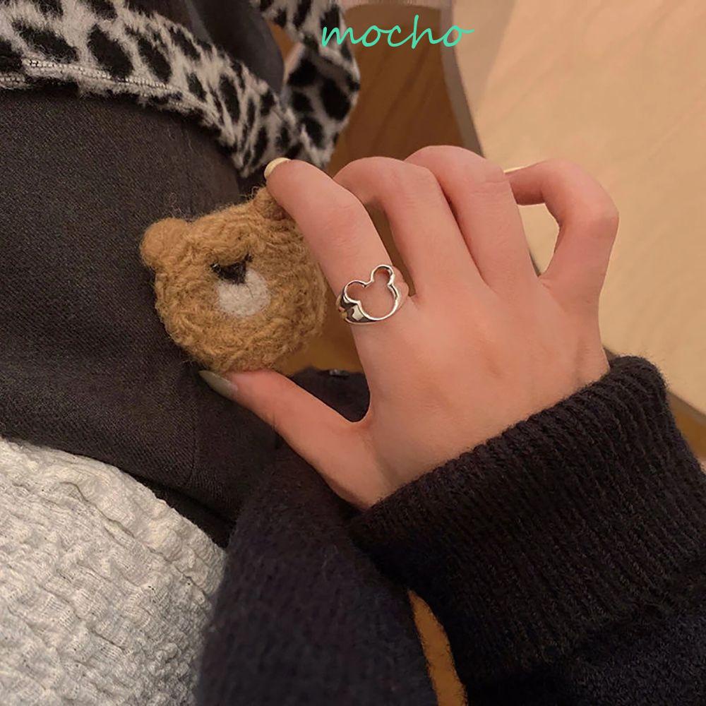 Nhẫn Đồng Hình Gấu Mặt Cười Dễ Thương Sáng Tạo Cho Nữ