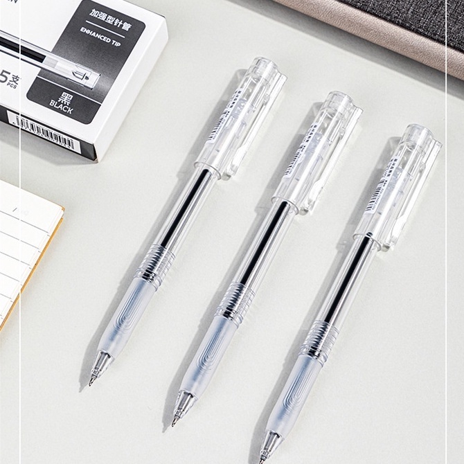 Bút Bi Mực Gel Deli A575 Mực Đen Ngòi 0.5 Dùng Cho Sinh Viên, Văn Phòng