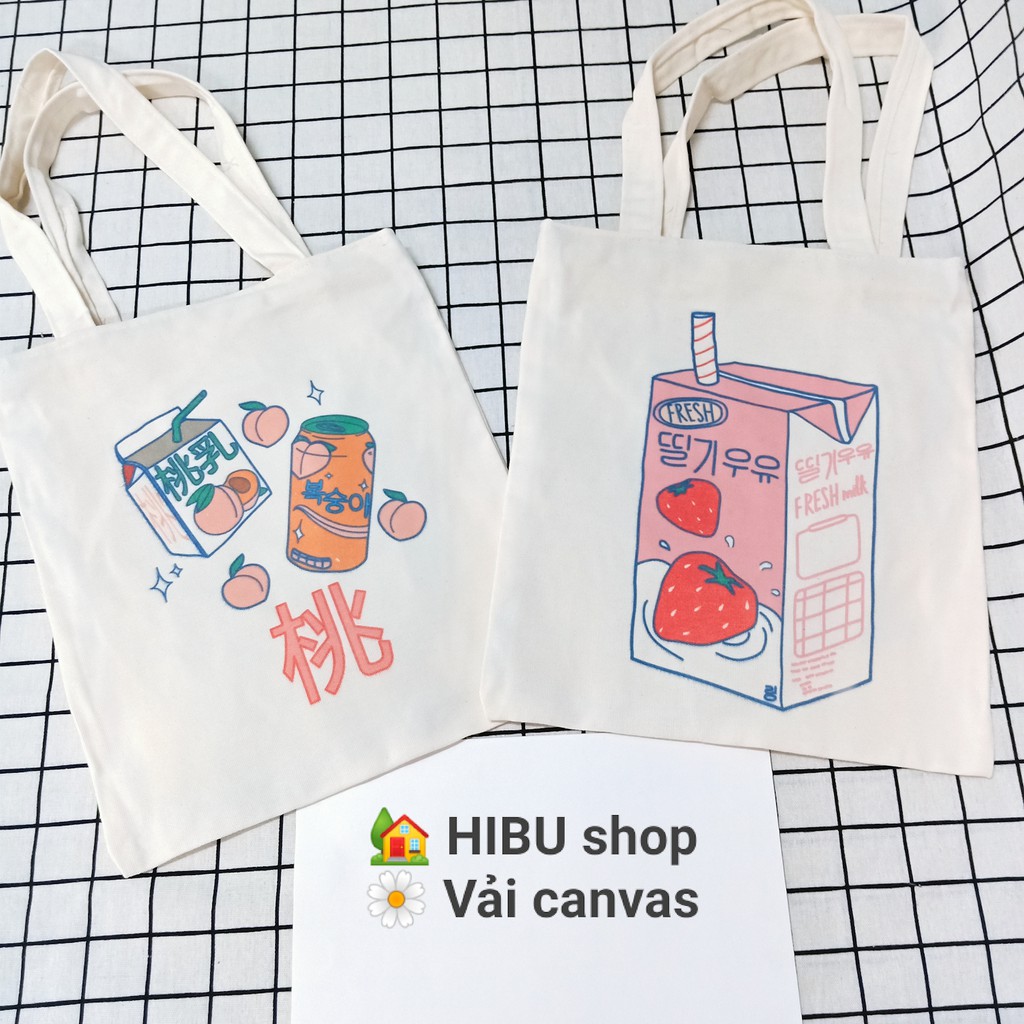 TÚI TOTE VẢI CANVAS - 2 LỚP