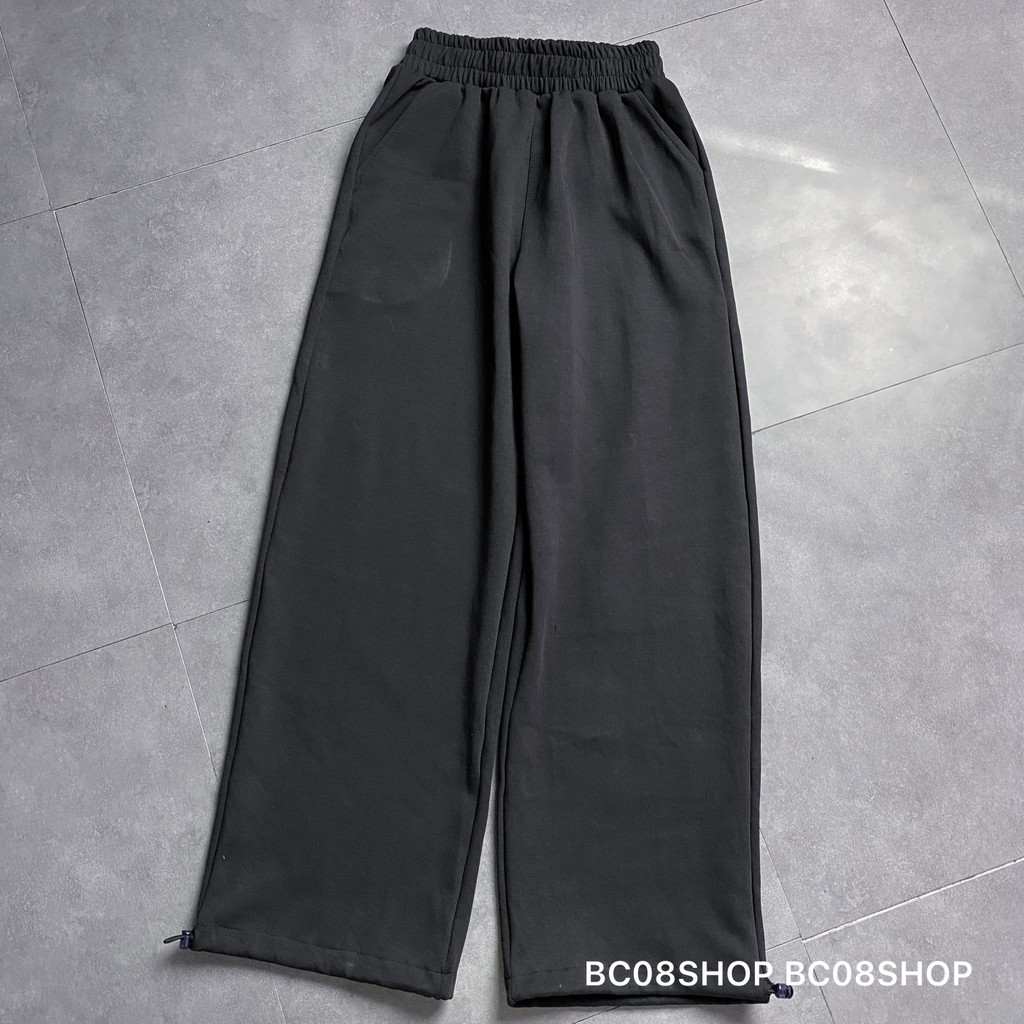 Quần Ống Suông Dây Rút Unisex 2 Màu Đen Xám BC312 | BigBuy360 - bigbuy360.vn