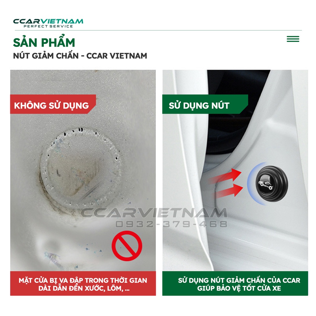 Nút Cao Su Giảm Chấn Cửa Xe Ô Tô - Đệm Núm Cao Su Bảo Vệ Chống Va Đập, Chống Ồn Khi Đóng, Mở Cánh Cửa Oto, Xe Hơi