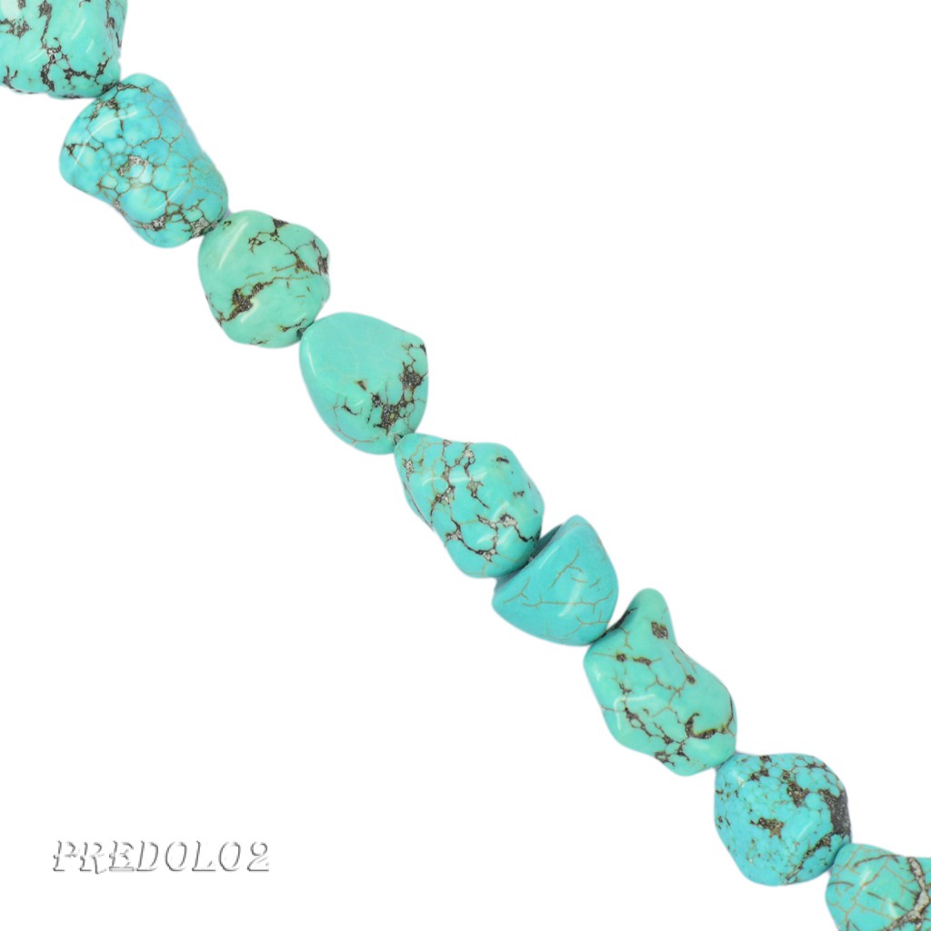 Blue Turquoise Gemstone Stone Nugget Beads Jewellery Making Strand 16" DIY