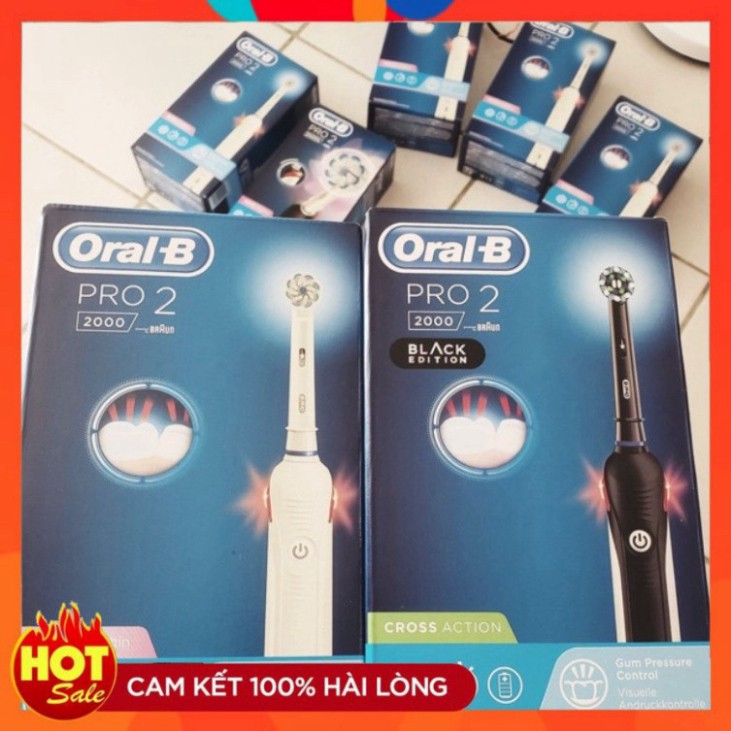 SIÊU RẺ RẺ Bàn chải điện Oral B Pro 2 2000s chống nước - Hàng chính hãng Đức có bill #